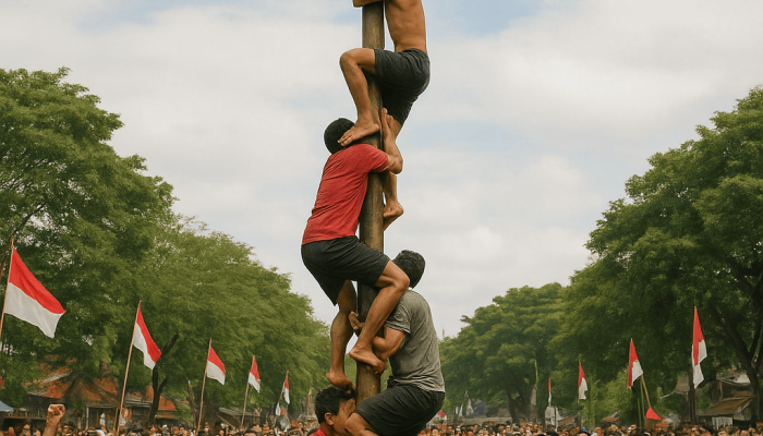 Sejarah dan Makna Lomba Panjat Pinang dalam Peringatan Kemerdekaan RI