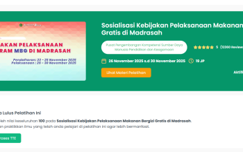 Kunci Jawaban MOOC Pintar Materi Sosialisasi Kebijakan Pelaksanaan Makanan Bergizi Gratis di Madrasah